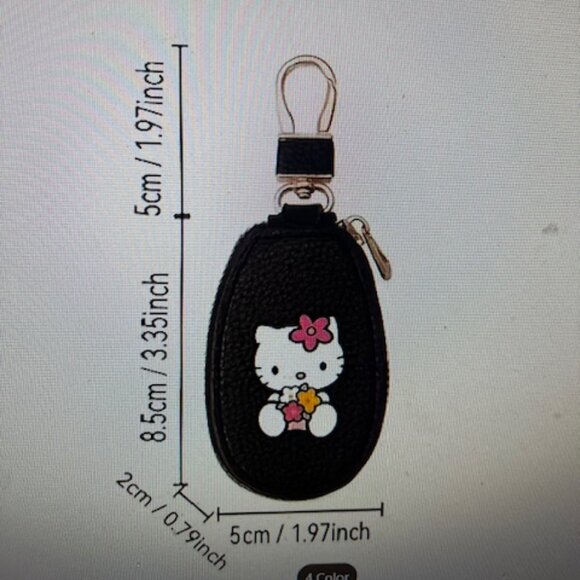 Hello Kitty Leather Keychain Rose Red #869 - Picture 3 of 3